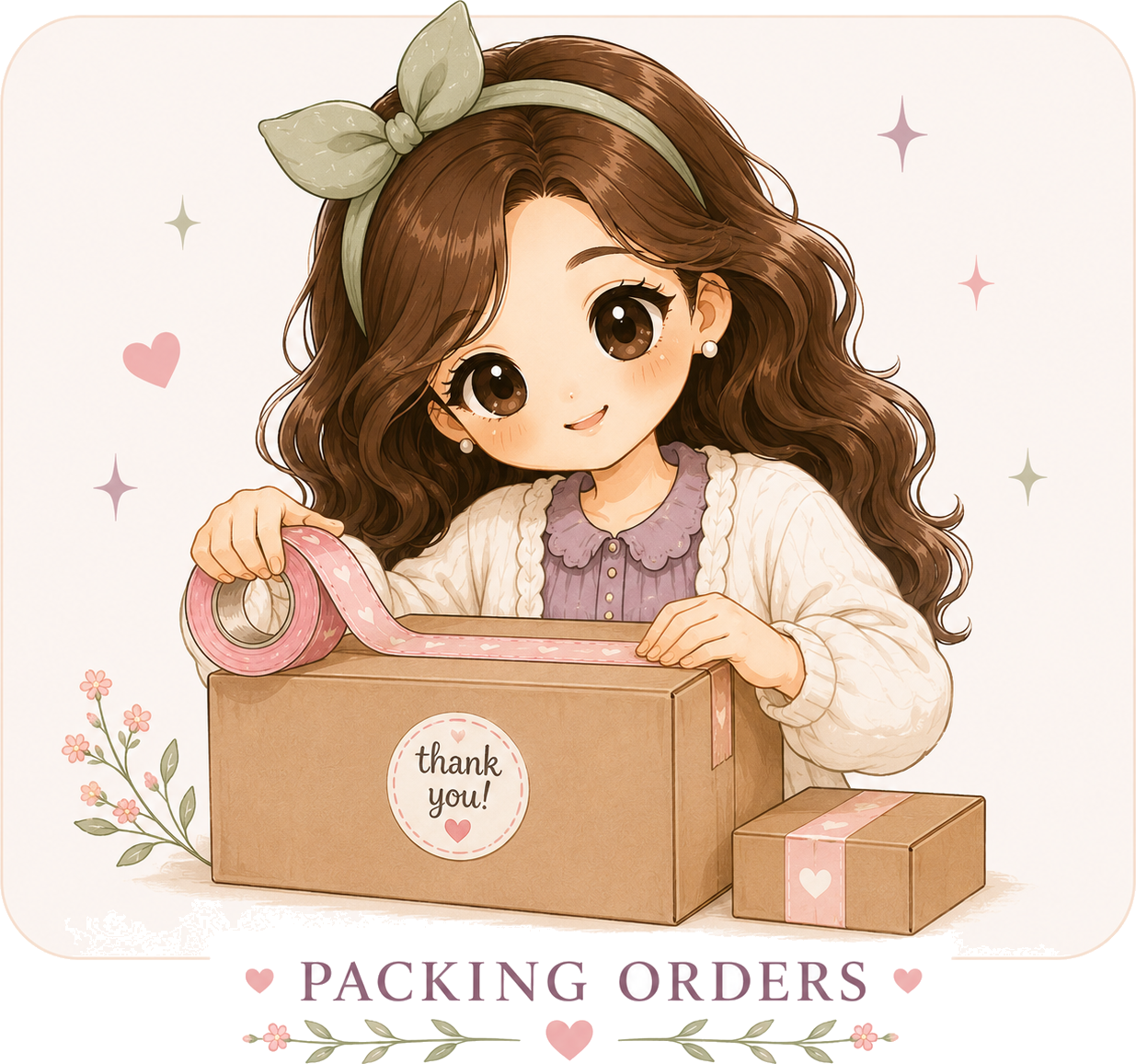 Lettie packing a Printed Palette order